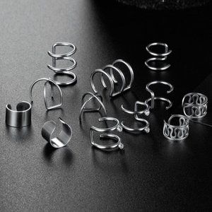 6 Pairs Stainless Steel Cartilage Earrings
